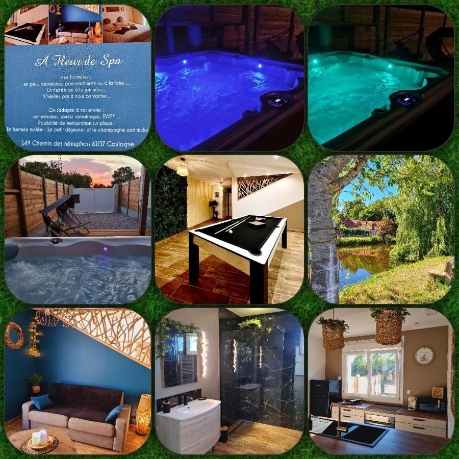 A Fleur De Spa : Maison Chaleureuse Avec Spa Privatif Et Billard. Coulogne Esterno foto